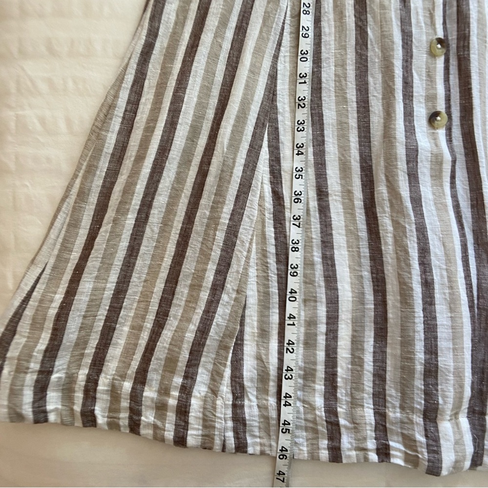 Free People Monday Light Grey Striped Midi Dress - Picture 15 of 16